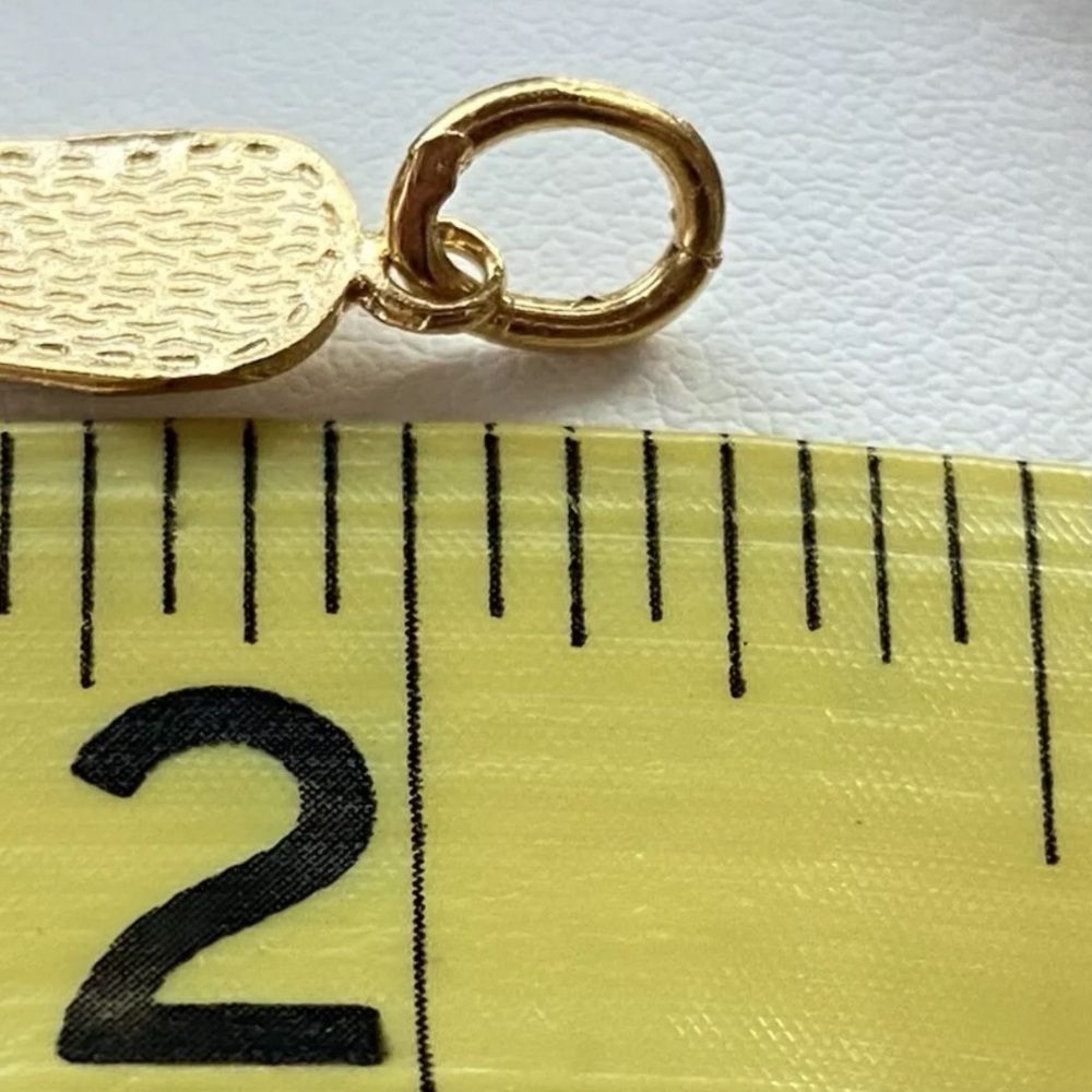 18k Gold Flip Flop Summer Sandal Charm Pendant - Hallmarked 750 (Unoaerre) - Picture 10 of 13